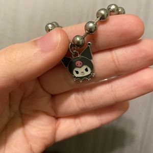 kuromi ball chain choker
